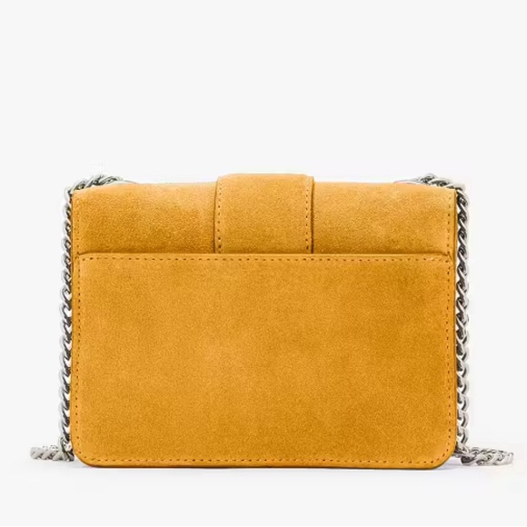 Kate Spade NWT Phoebe Suede Turnlock Mini Flap Crossbody - Squash Blossom‎ - Picture 5 of 5